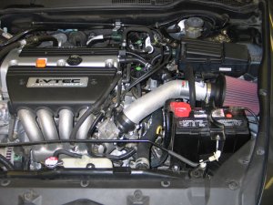 Honda Accord Performance Air Intake - K&N Engineering - Typhoon Short Ram - Silver - `05-`07